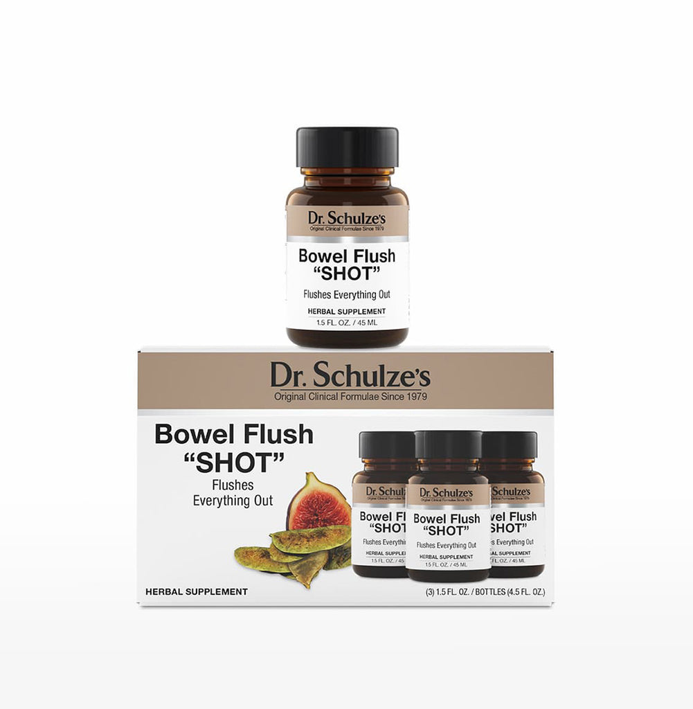 Dr. Schulze's Bowel Flush Shot - herbal shot to get rid of last night's nightmare in the morning